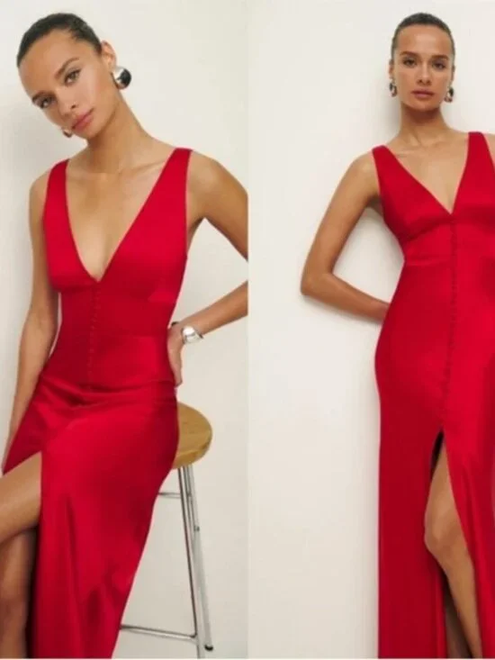 Reformation Elaina Satin Dress - Picture 2 of 3